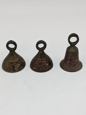 Serie de 3 clochette laiton Inde