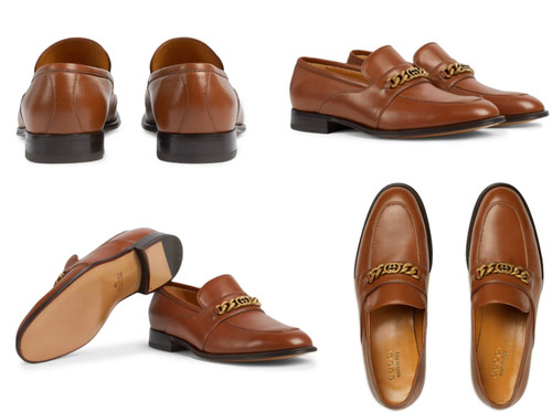 Gucci chaîne slip cuir - slip-on, en
