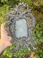 Cadre Porte Photo Bronze Style Rocaille Amour 19 Eme Siècle