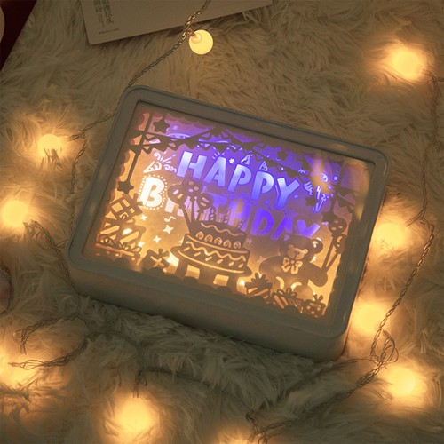 Papercut light box - papercut, douce