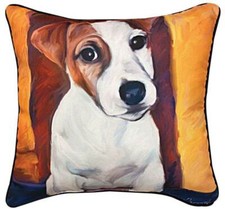 Coussin Artistique Jack Russell Terrier 18X18"