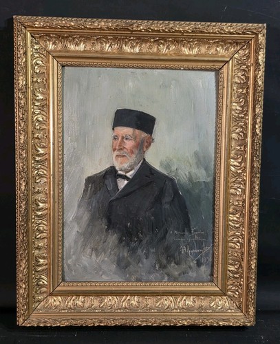 Tableau ancien huile portrait - huile,