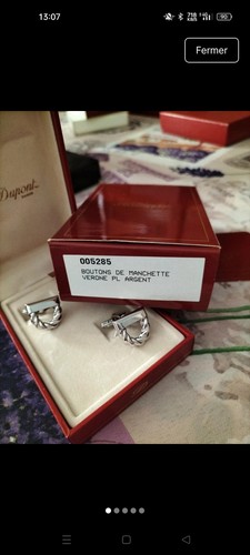 Bouton manchettes argent - manchettes,