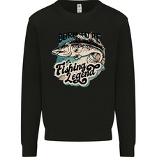 Né Pour Être Une Légende De La Pêche Sweatshirt Homme