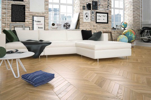 Parquet massif point de - ,