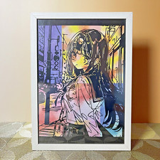 Art de découpe de papier - fille en uniforme scolaire - photo décorative enca...