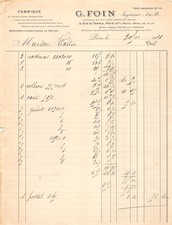 1921 FABRIQUE DE CHAINES ET PORTE MOUSQUETONS LAISSES COLLIERS G FOIN A PARIS