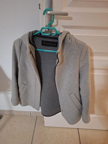 Manteau gris capuche femme - , /