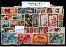 Lot 50 timbres du Maroc