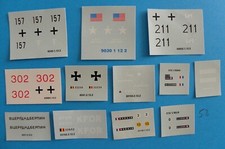 Lot de 12 petites planches décalcomanies SOLIDO / VEREM militaires  R58