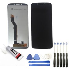 VITRE + ECRAN LCD POUR Motorola Moto G6 Play 5.7" NOIR +OUTILS +COLLE