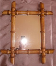 Miroir vintage en bois tourné