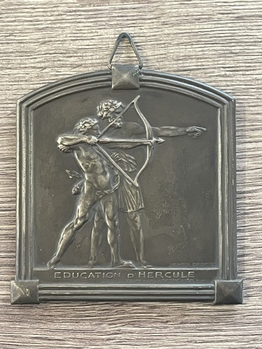 Ancienne plaque bronze - plaque,