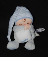 Peluche doudou lutin garçon dormeur CHICCO bleu coussin 12 cm NEUF