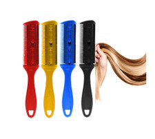 Cheveux Découpage Rasoir Brosse Peigne Toilette Ciseaux Coiffeur Double face