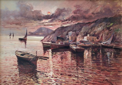 Paysage marin napolitain - paysage,