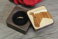Ring Box Jewelry Gift Wedding Proposal Engagement Mountain Horse one of a kind