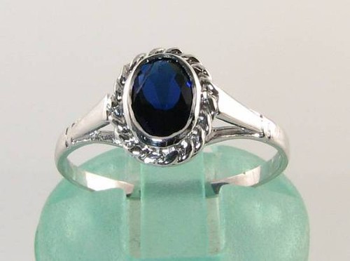 Bague solitaire saphir - saphir, art