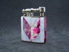 Briquet Nacre rose essence lighter petrol Feuerzeug