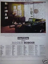 PUBLICITÉ 1970 MEUBLES ROCHE BOBOIS INTERLÜBKE ÉLÉMENTAIRE - ADVERTISING
