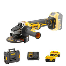 Meuleuse sans balais DeWalt XR Ø125 mm avec 2 batteries 18V 5Ah, chargeur FASTER