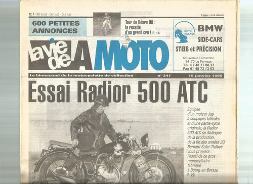 Vie moto n - vie, la