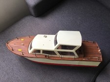 Rare Grand bateau jouet ancien ELGI Cruiser longueur 62 cm 