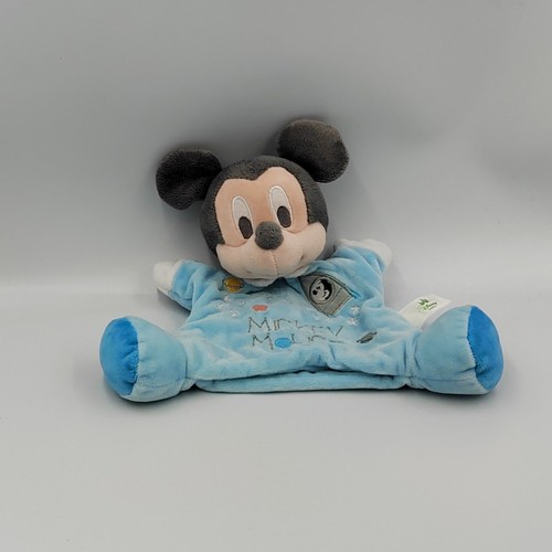 Doudou marionnette mickey bleu - doudou,
