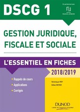 DSCG 1 - Gestion juridique, fiscale et sociale 2018/2019 - 8e éd. - L'essen