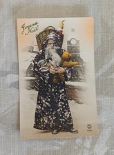 Carte Postale Ancienne Fantaisie Joyeux Noël Père Noel Cadeaux