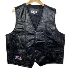 Veste Sans Manches Cuir Noir