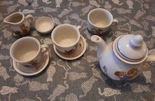 Dînette vaisselle jouet toy enfant  porcelaine vintage théière tasses peinture 