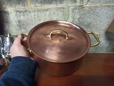 Belle marmite professionnelle  en cuivre étamée de marque INOCUIVRE SARTEL