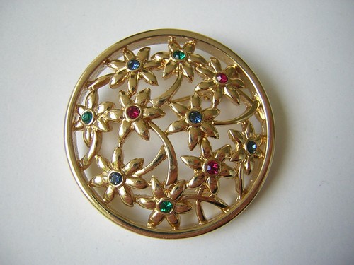 Broche pierre lang - plaqué, or