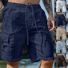 Short ample coupe homme short cargo flambant neuf style décontracté motif coul