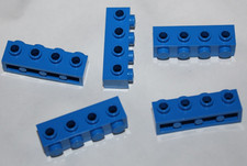 5 x Lego Blue Brick 1x4 with Studs on Side ref 30414 set 21036 60143 40334 7632
