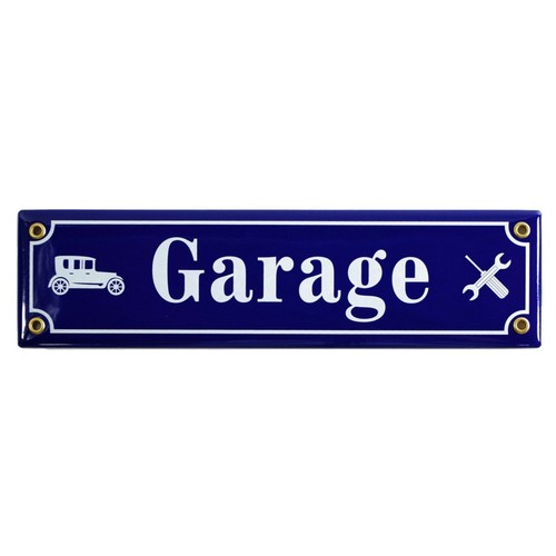 Plaque émaillée garage - émaillée,