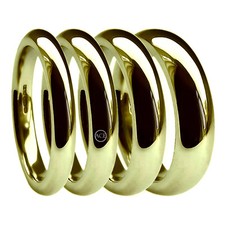 9ct or Jaune Escarpin Mariage Anneaux 2mm 3mm 4mm 5mm 6mm 375 GB Hm X Lourd Band