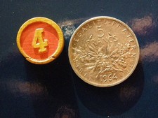 lot N° 4 , piece 5 francs