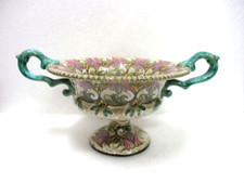 Jolie majolique, coupe avec anses signé Molaroni Pesaro Italia