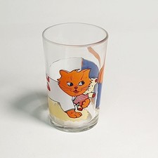 Ancien Verre Arcopal Chat Saucisse ExE Rare France Vintage Chien Mug Tasse 80's