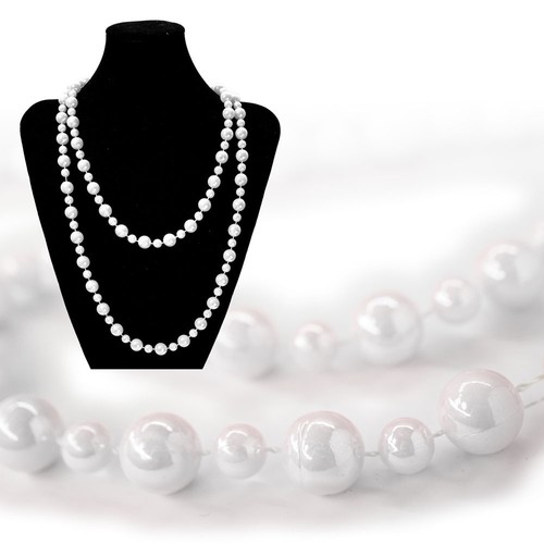 Blanc collier perles - collier, 138