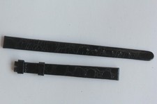 Bracelet montre Wittnauer 9 mm croco noir vintage (61084)