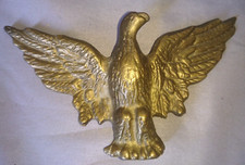 ANCIENNE BELLE STATUETTE UN AIGLE ROYAL OISEAU EN BRONZE MASSIF 1930-1950