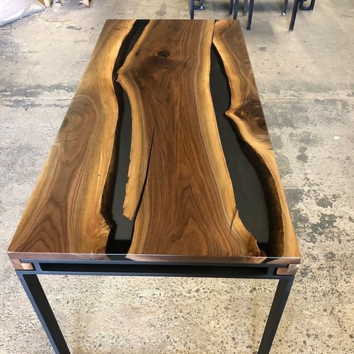 Dessus table époxy - table, noir