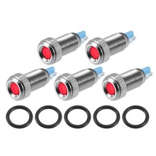 5Pcs Voyant Led 8mm 12V-24V