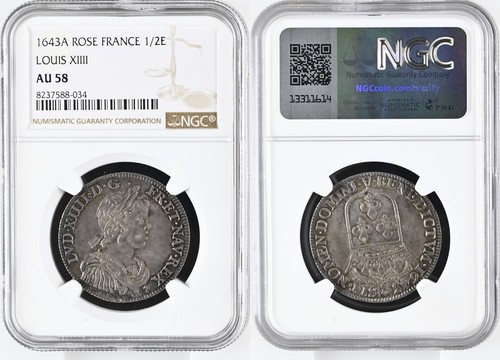 France louis xiv 1 2 - louis, ecu