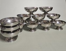 LOT 12 COUPES A DESSERT / GLACE EN INOX / MADE IN FRANCE 3 DE MARQUE LETANG REMY