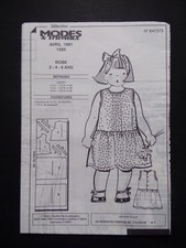 § patron MODES ET TRAVAUX 04/1991 robe pour fille  2 4 6 ans et poupée Cécile