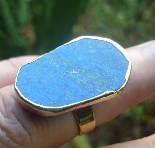Bague ajustable lapis - bague, lazuli